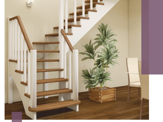 Г-образные лестницы под ключ в Гукове — изготовление и монтаж