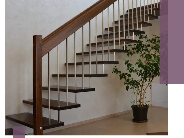 Лестницы на больцах под ключ в Гукове – изготовление и монтаж