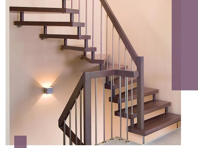 Изготовление лестниц на больцах в Гукове под ключ