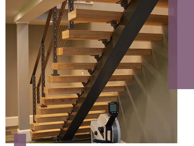 Лестницы на монокосоурах под ключ в Гукове - изготовление и монтаж