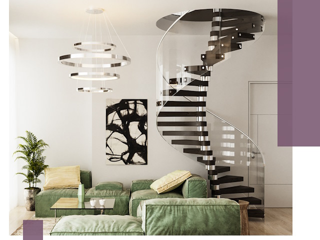 Лестницы для двухуровневой квартиры в Гукове — изготовление и монтаж