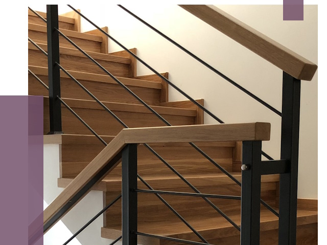 Обшивка металлической лестницы деревом в Гукове от 4363 руб. 