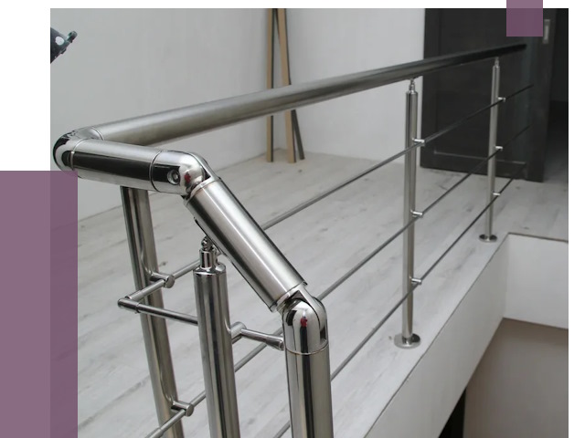 Перила из нержавеющей стали в Гукове от 9034 руб. под ключ | ПРОЛЁТ-Гкв