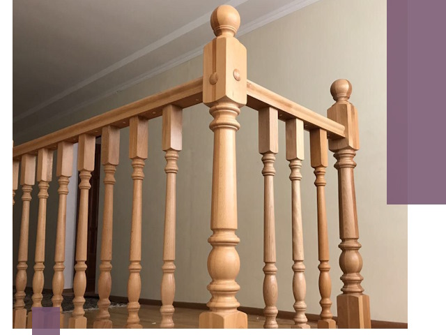 Деревянные перила на заказ в Гукове: монтаж и изготовление