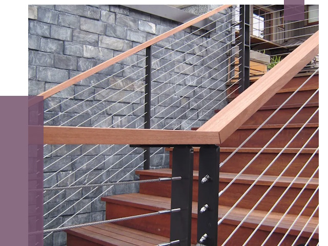 Тросовые перила под ключ в Гукове от 7802 руб. 