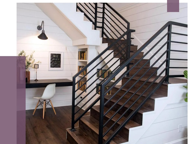 Перила для лестницы в доме в Гукове от 7443 руб. — ПРОЛЁТ-Гкв