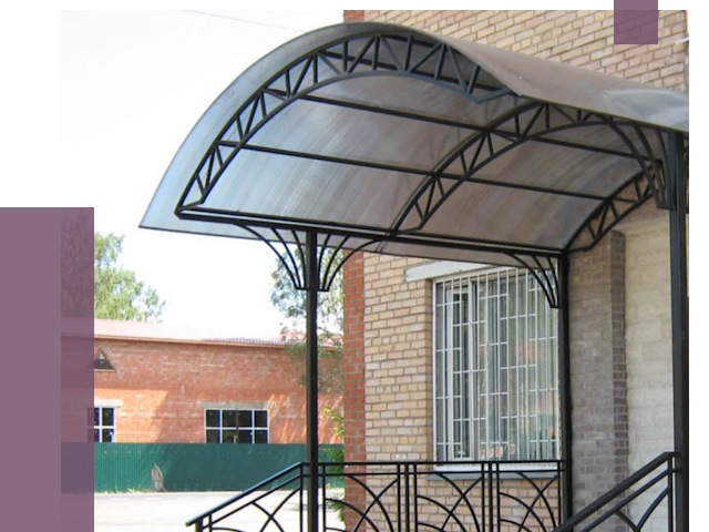 Металлические навесы и козырьки в Гукове от 12833 руб.