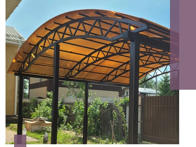 Изготовление навесов под ключ в Гукове из качественных материалов