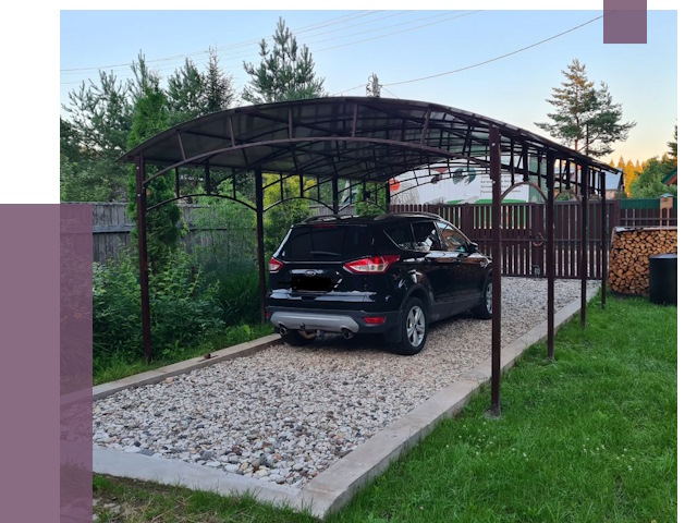 Навесы для автомобиля в Гукове от 13192 руб.  | ПРОЛЁТ-Гкв