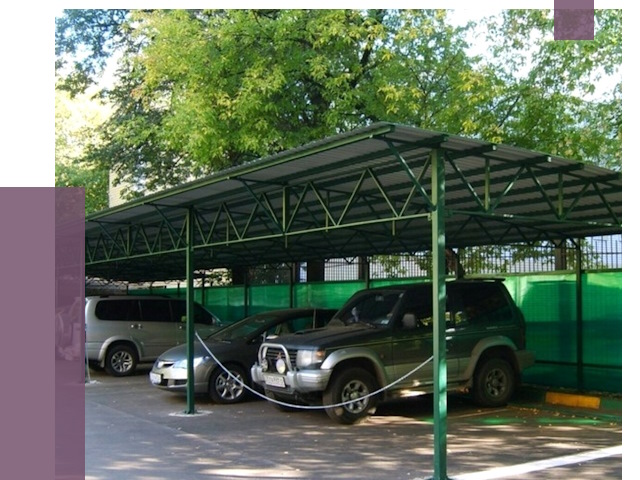 Навесы для парковки в Гукове от 80588 руб. заказать | ПРОЛЁТ-Гкв