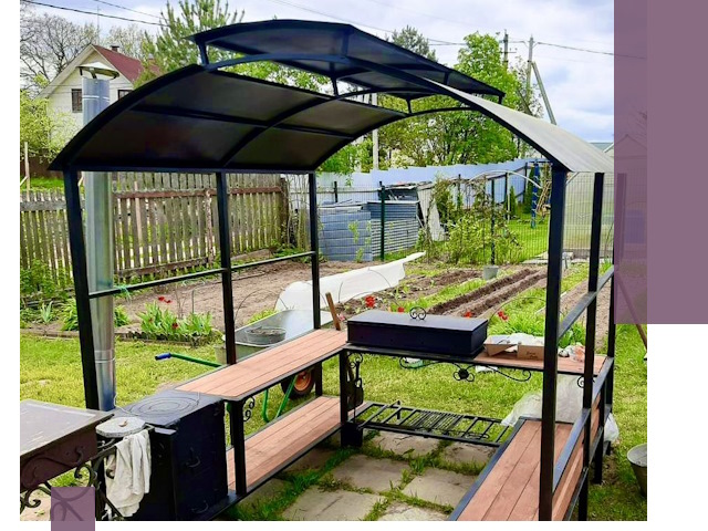 Навесы для барбекю в Гукове: изготовление, монтаж и демонтаж