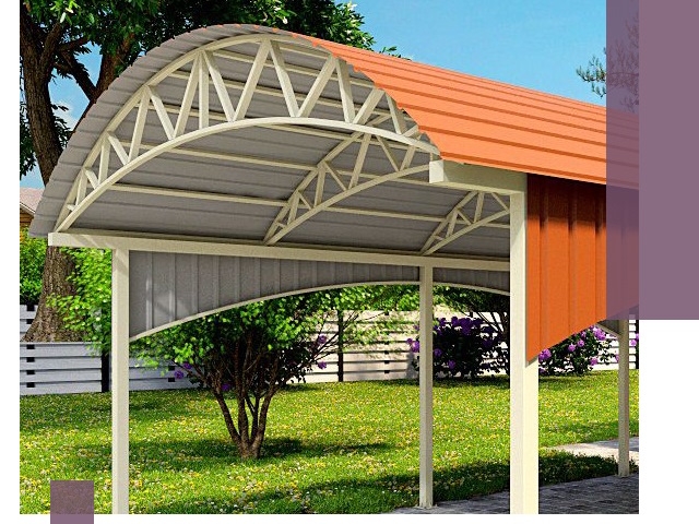 Навесы из профнастила под ключ в Гукове — установка и монтаж