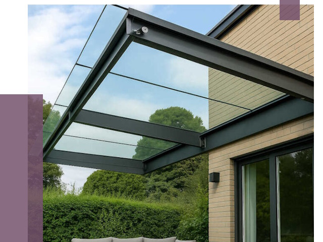 Стеклянные навесы и козырьки в Гукове от 12319 руб.