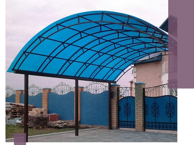 Арочные навесы под ключ в Гукове — изготовление и монтаж