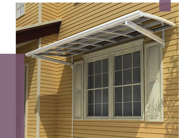 Козырьки над окнами в Гукове от 7648 руб. — монтаж, покупки | ПРОЛЁТ-Гкв