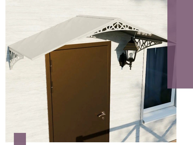 Металлические козырьки на входы и террасы в Гукове