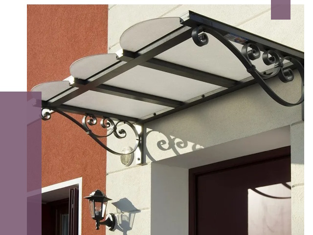 Односкатные козырьки в Гукове от 8418 руб.  | ПРОЛЁТ-Гкв