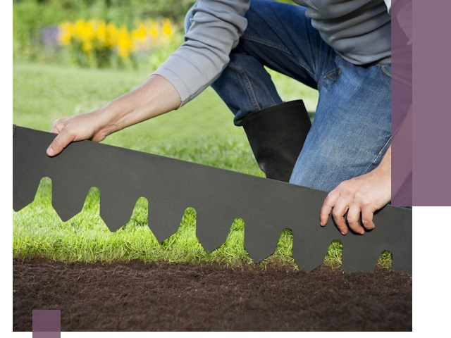 Металлические бордюры для газона в Гукове — изготовление и монтаж